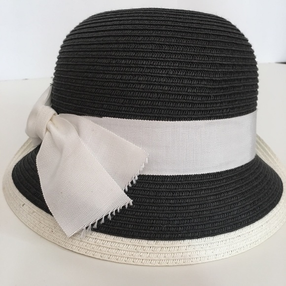 Vintage 1980’s Toucan Art Deco Retro Black Bow Flapper Cloche Derby Hat - Picture 15 of 15